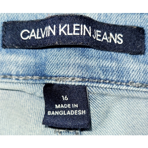 Calvin Klein Women's Medium Wash Blue Denim Jeans Plus Size 16 Designer Classic - Picture 9 of 10